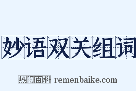 妙语双关组词是什么意思的图片